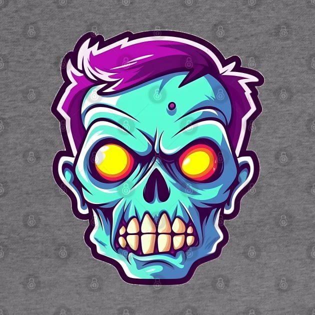 Cartoon zombie head. by AndreKENO